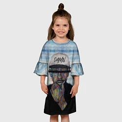 Платье клеш для девочки Damn Art, цвет: 3D-принт — фото 2