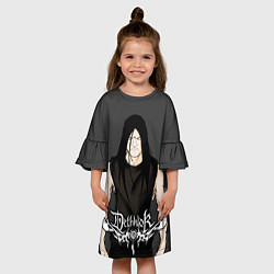Платье клеш для девочки Dethklok Man, цвет: 3D-принт — фото 2