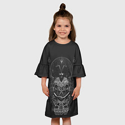 Платье клеш для девочки Wolves in the Throne Room цвета 3D-принт — фото 2