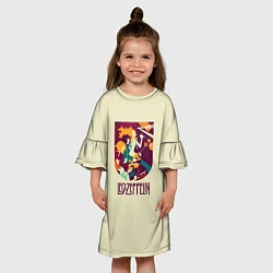 Платье клеш для девочки Led Zeppelin Art, цвет: 3D-принт — фото 2