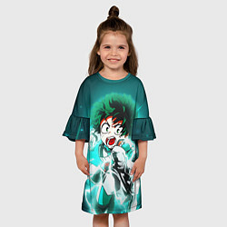 Платье клеш для девочки Моя геройская академия, цвет: 3D-принт — фото 2