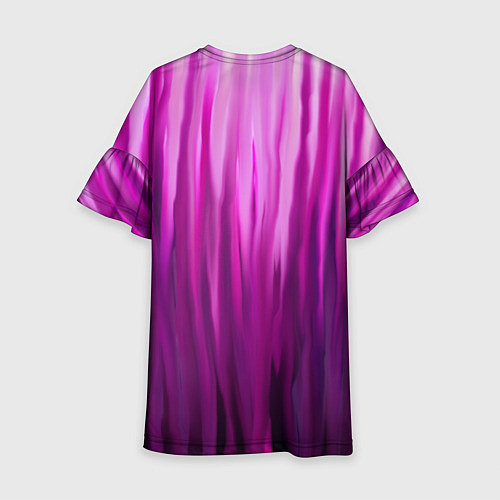 Детское платье Фиолетово-черные краски / 3D-принт – фото 2