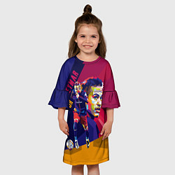 Платье клеш для девочки Jr. Neymar, цвет: 3D-принт — фото 2
