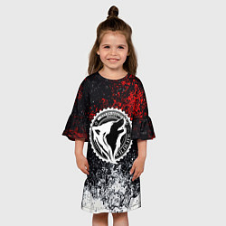 Платье клеш для девочки Wolf, цвет: 3D-принт — фото 2