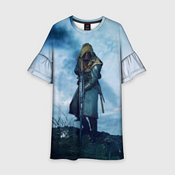 Платье клеш для девочки Battlefield Warrior, цвет: 3D-принт