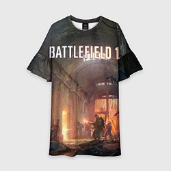 Платье клеш для девочки Battlefield War, цвет: 3D-принт