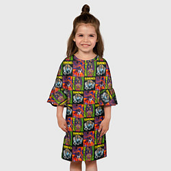 Платье клеш для девочки Ramones, цвет: 3D-принт — фото 2