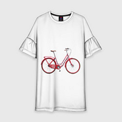 Платье клеш для девочки Велосипед, цвет: 3D-принт