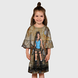 Платье клеш для девочки TOMB RAIDER, цвет: 3D-принт — фото 2