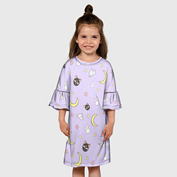 Платье клеш для девочки Сейлор Мур, цвет: 3D-принт — фото 2