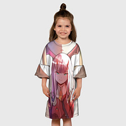 Платье клеш для девочки Darling in the FranXX, цвет: 3D-принт — фото 2