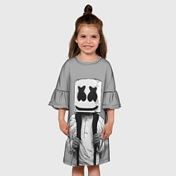 Платье клеш для девочки Marshmallow Boy, цвет: 3D-принт — фото 2