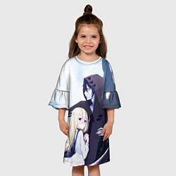 Платье клеш для девочки Ангел кровопролития, цвет: 3D-принт — фото 2
