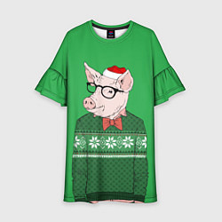 Детское платье New Year: Hipster Piggy