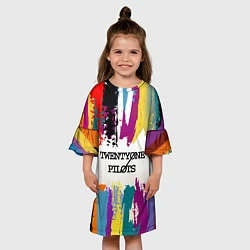 Платье клеш для девочки 21 Pilots: Colors, цвет: 3D-принт — фото 2