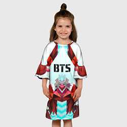Платье клеш для девочки BTS Love, цвет: 3D-принт — фото 2