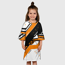 Платье клеш для девочки CS:GO Asiimov Inverted, цвет: 3D-принт — фото 2