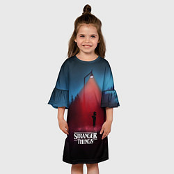 Платье клеш для девочки Stranger Things: Red Lantern, цвет: 3D-принт — фото 2