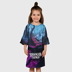 Платье клеш для девочки Stranger Things: Wild Wood, цвет: 3D-принт — фото 2