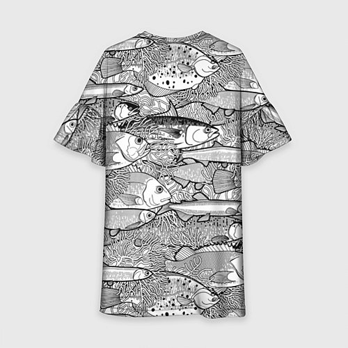 Детское платье Рыбы графика / 3D-принт – фото 2