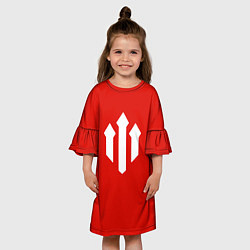 Платье клеш для девочки Man Utd Red Devils, цвет: 3D-принт — фото 2