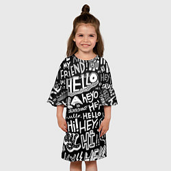 Платье клеш для девочки Hello Pattern, цвет: 3D-принт — фото 2