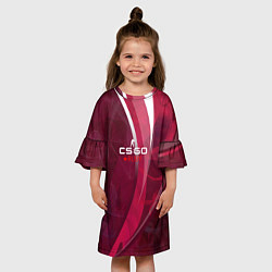 Платье клеш для девочки Cs:go - Ruby 2022 Рубин, цвет: 3D-принт — фото 2