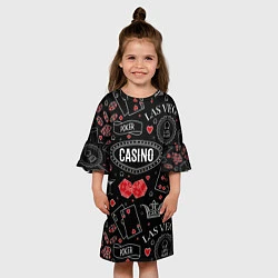 Платье клеш для девочки Casino, цвет: 3D-принт — фото 2