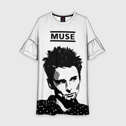Платье клеш для девочки Muse british rock band, цвет: 3D-принт