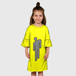 Платье клеш для девочки Billie Eilish: Grid Manikin, цвет: 3D-принт — фото 2