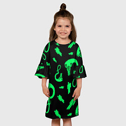 Платье клеш для девочки BILLIE EILISH: Blohsh & Ghoul, цвет: 3D-принт — фото 2