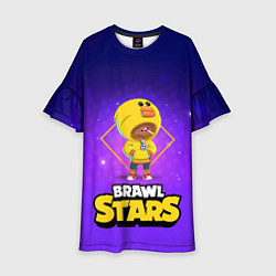 Платье клеш для девочки Brawl Stars Leon, цвет: 3D-принт