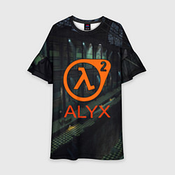 Платье клеш для девочки Half-life 2 ALYX, цвет: 3D-принт
