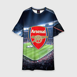 Платье клеш для девочки FC Arsenal, цвет: 3D-принт