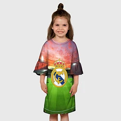 Платье клеш для девочки FC Real Madrid, цвет: 3D-принт — фото 2