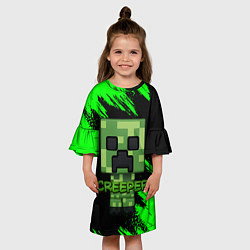 Платье клеш для девочки MINECRAFT CREEPER, цвет: 3D-принт — фото 2