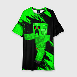 Платье клеш для девочки MINECRAFT, цвет: 3D-принт