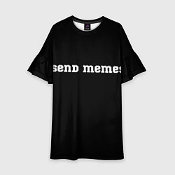 Платье клеш для девочки Send Memes, цвет: 3D-принт