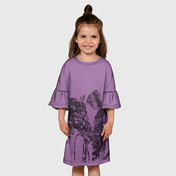 Платье клеш для девочки Девушка с конем, цвет: 3D-принт — фото 2