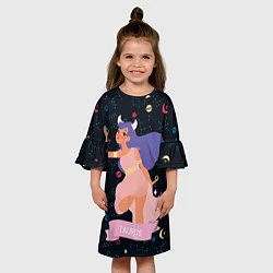 Платье клеш для девочки Taurus, цвет: 3D-принт — фото 2