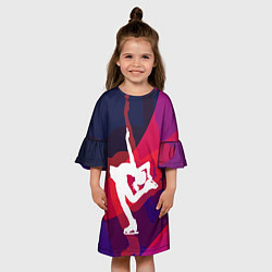 Платье клеш для девочки Фигурное катание, цвет: 3D-принт — фото 2