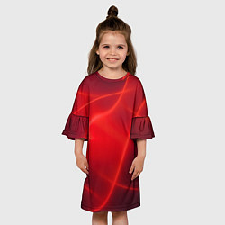 Платье клеш для девочки Плавные Линии, цвет: 3D-принт — фото 2