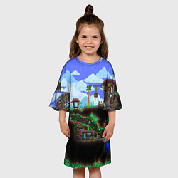 Платье клеш для девочки TERRARIA EXCLUSIVE, цвет: 3D-принт — фото 2