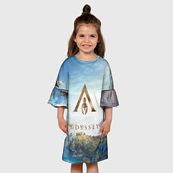 Платье клеш для девочки Oddysey, цвет: 3D-принт — фото 2