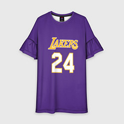 Платье клеш для девочки Los Angeles Lakers Kobe Brya, цвет: 3D-принт