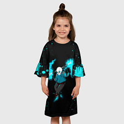 Платье клеш для девочки Undertale, цвет: 3D-принт — фото 2