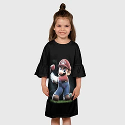 Платье клеш для девочки Марио, цвет: 3D-принт — фото 2