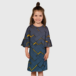 Платье клеш для девочки Кубическая бессмыслица, цвет: 3D-принт — фото 2