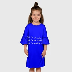 Платье клеш для девочки YEAH I'M PROUD BY MYSELF, цвет: 3D-принт — фото 2