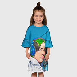 Платье клеш для девочки БИЛЛИ АЙЛИШ, цвет: 3D-принт — фото 2